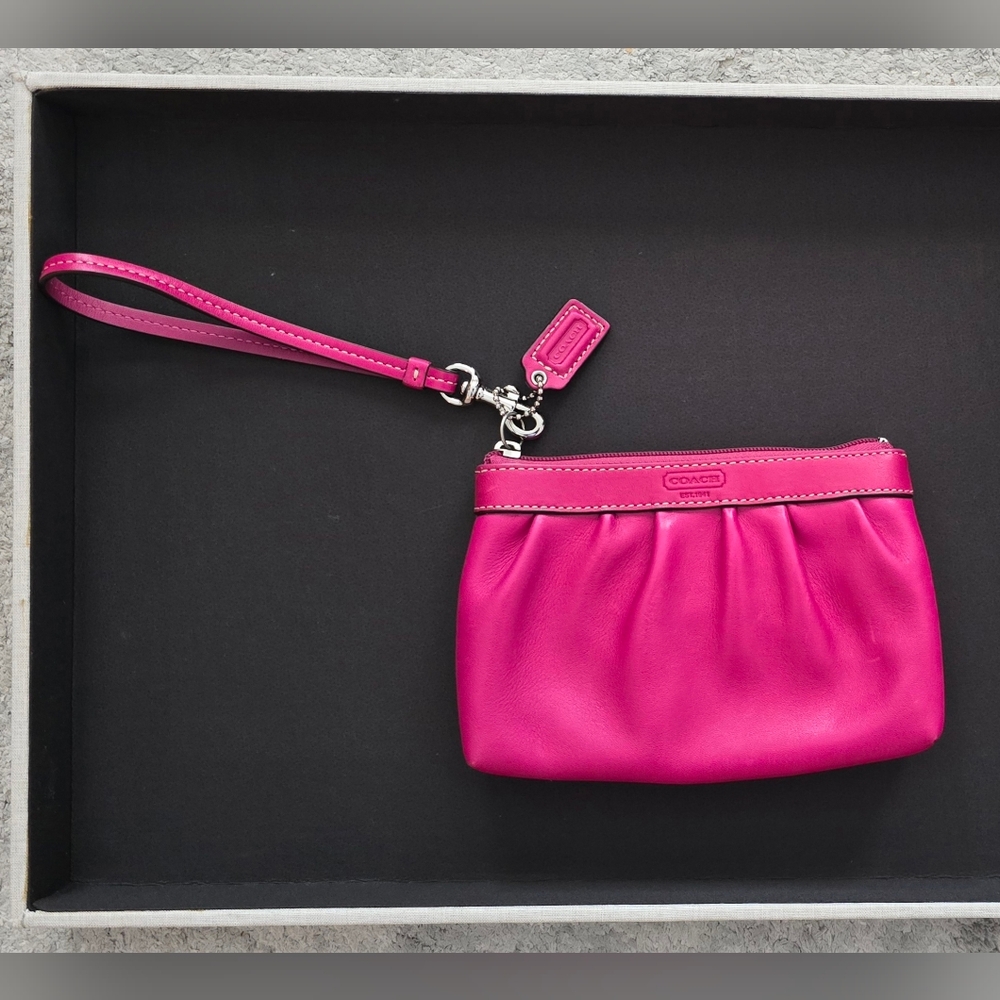 Pink Coach Wristlet